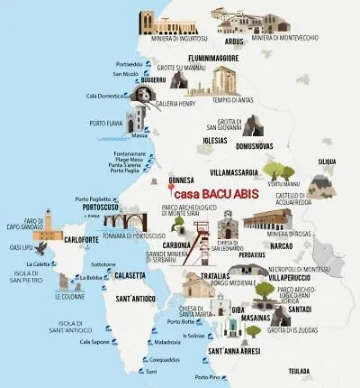 Casa Bacu Abis Villa 0*,  Italië